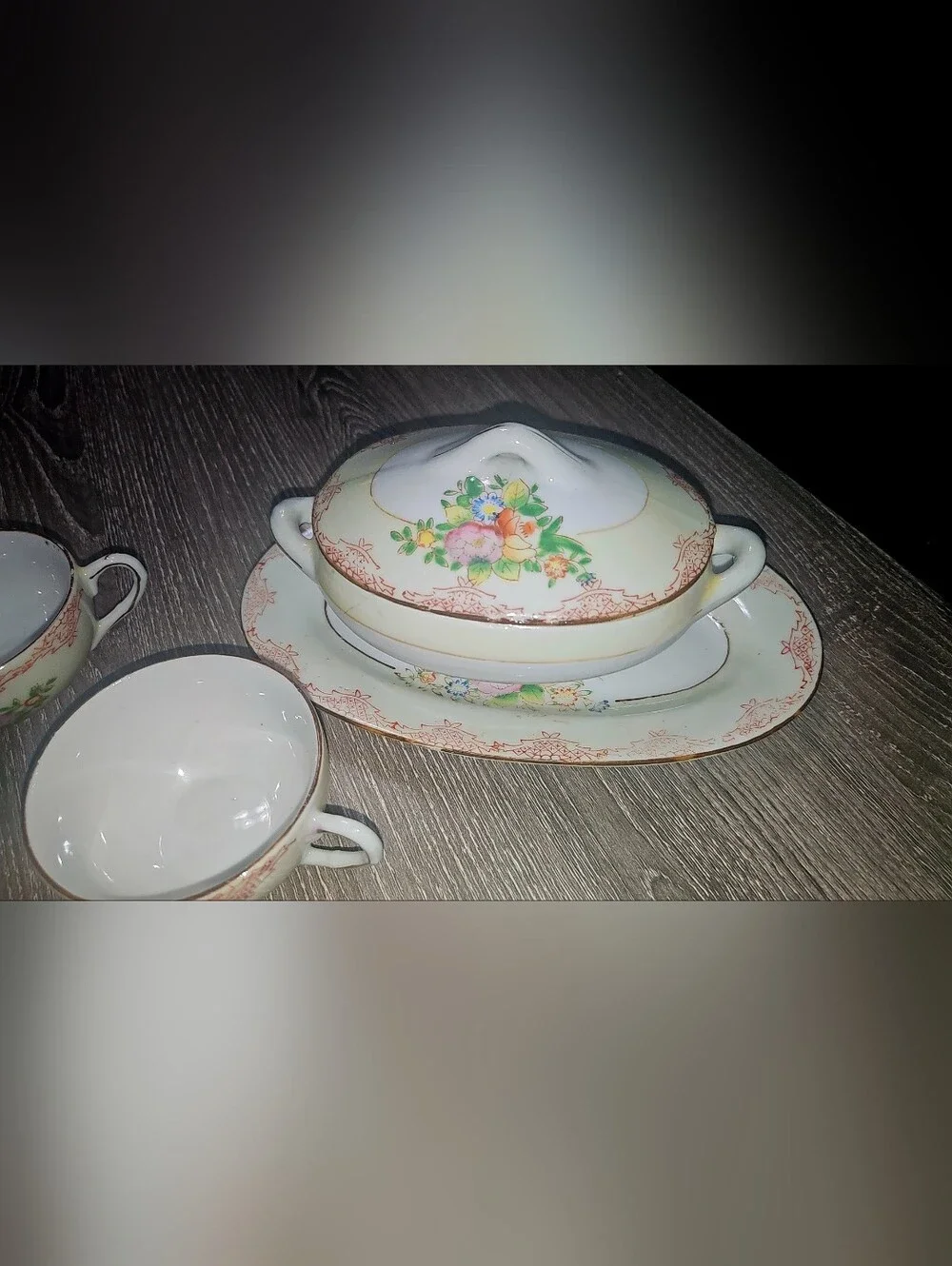 Vintage Kids Floral Tea Set Made in Japan 14 piece set